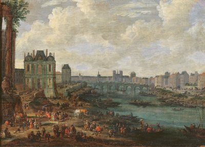 The Seine and La Porte de la Conférence, c.1689 by Pieter, I Casteels